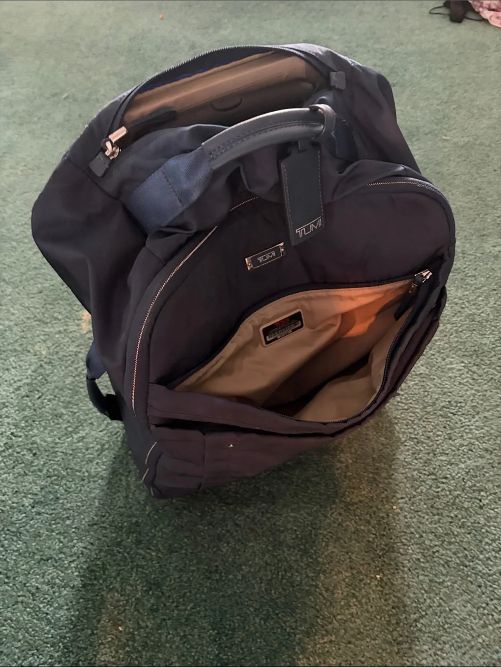 TUMI Voyageur Nylon Soft Side International 2-Wheel Carry-On 21” Navy Blue